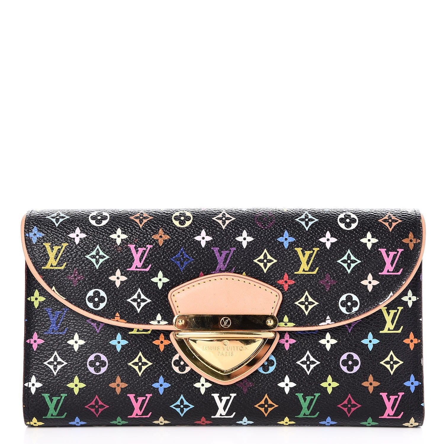 Louis Vuitton Monogram Multicolor Eugenie Wallet Black Grenade 1 of 7