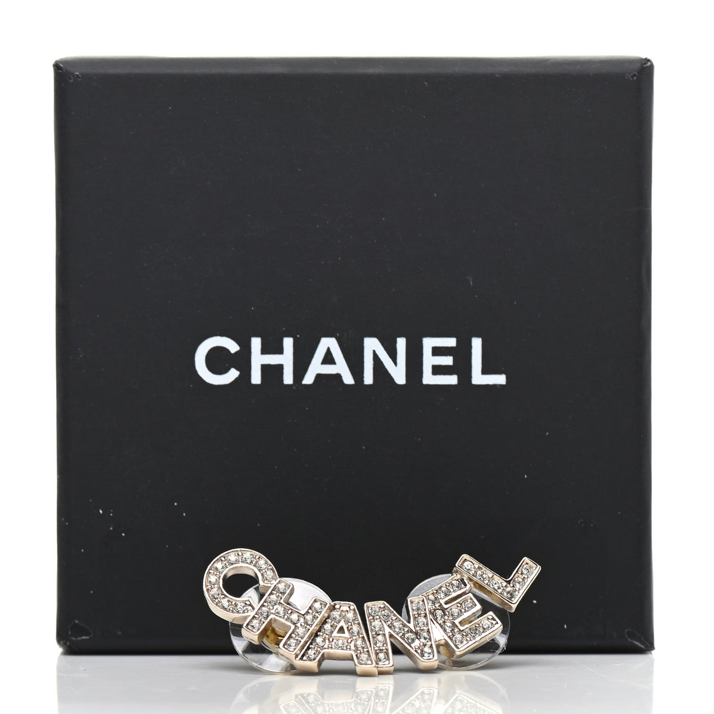 Crystal Pearl Signature Stud Earrings Gold
