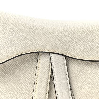Christian Dior Grained Calfskin Mini Saddle Bag White 7 of 9