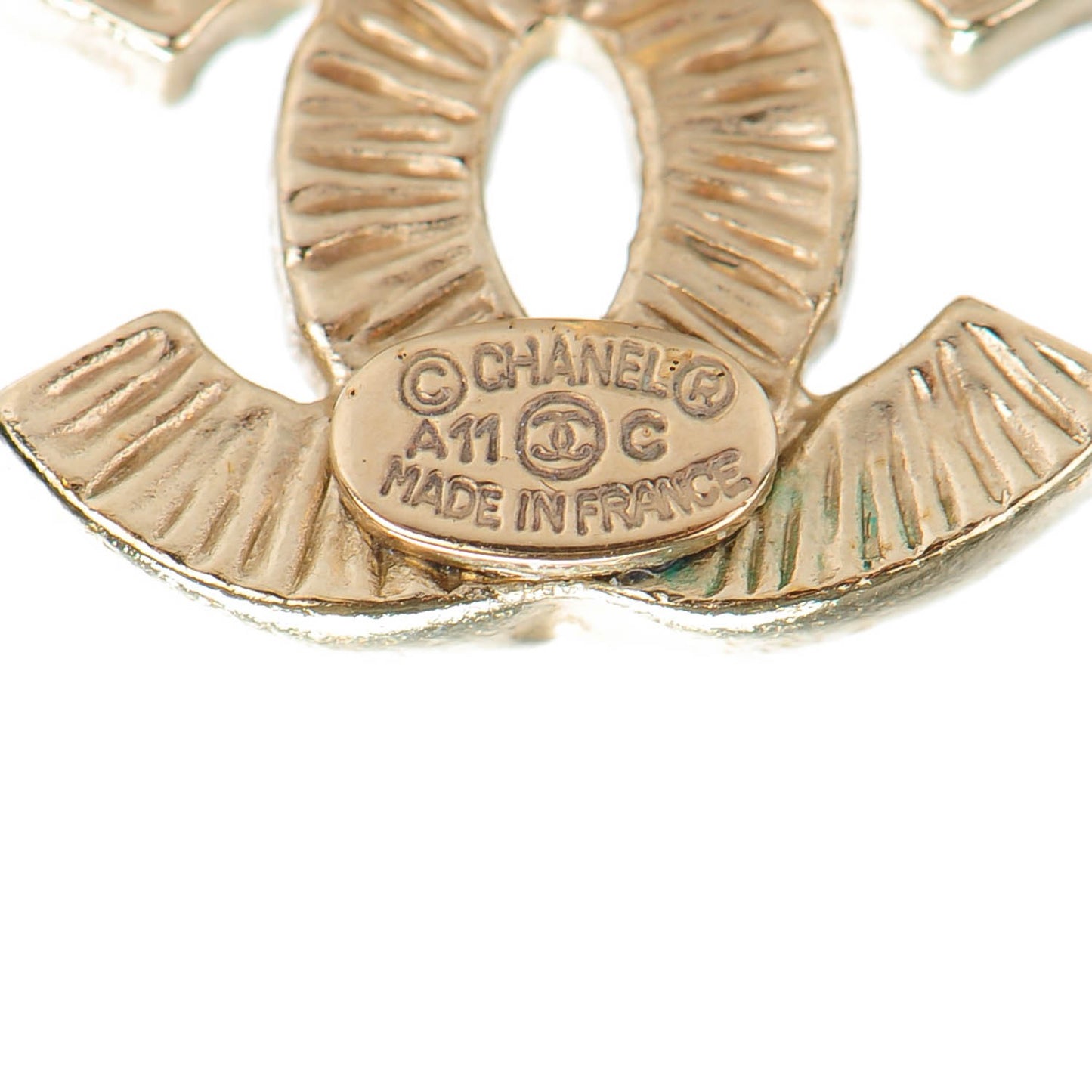 Crystal CC Earrings Gold