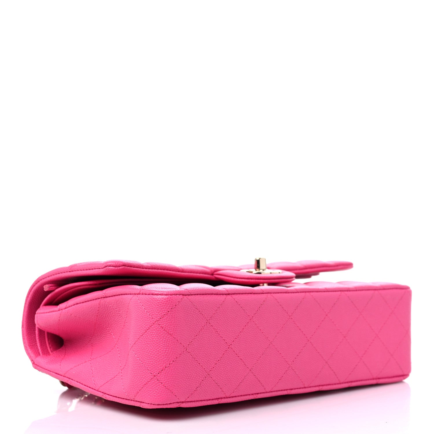 Chanel Caviar Quilted Medium Double Flap Dark Pink 4 of 10