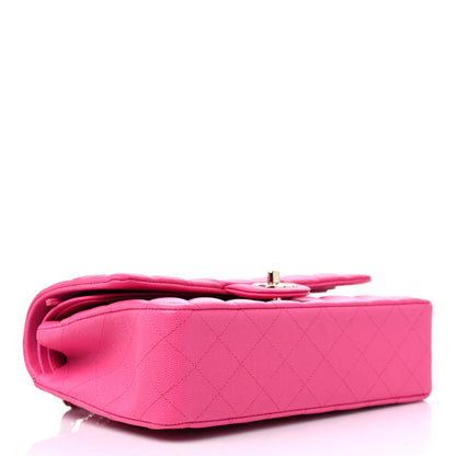 Chanel Caviar Quilted Medium Double Flap Dark Pink 4 of 10