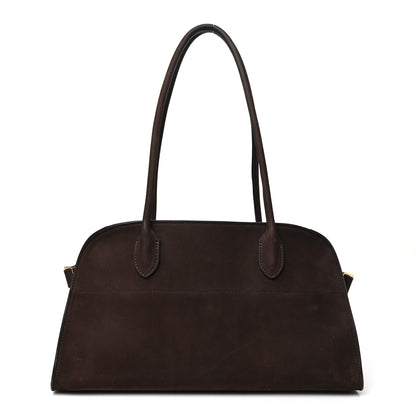 The Row Nubuck Margaux Shoulder 12 Dark Mocha 1 of 9
