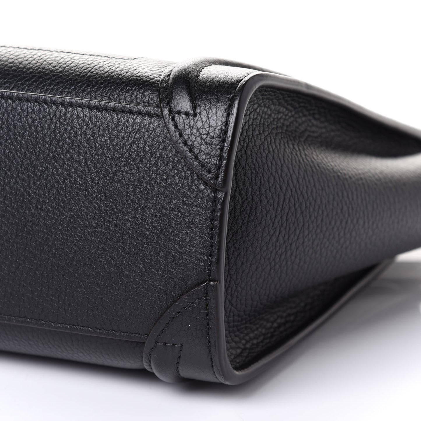 Drummed Calfskin Nano Luggage Black