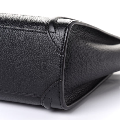 Celine Drummed Calfskin Nano Luggage Black 9 of 9