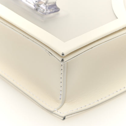 Alexander McQueen Calfskin Polyurethane Mini Jeweled Knuckle Satchel Clear White 9 of 9