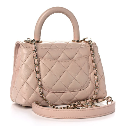 Chanel Caviar Quilted Extra Mini Coco Handle Flap Light Pink 3 of 12