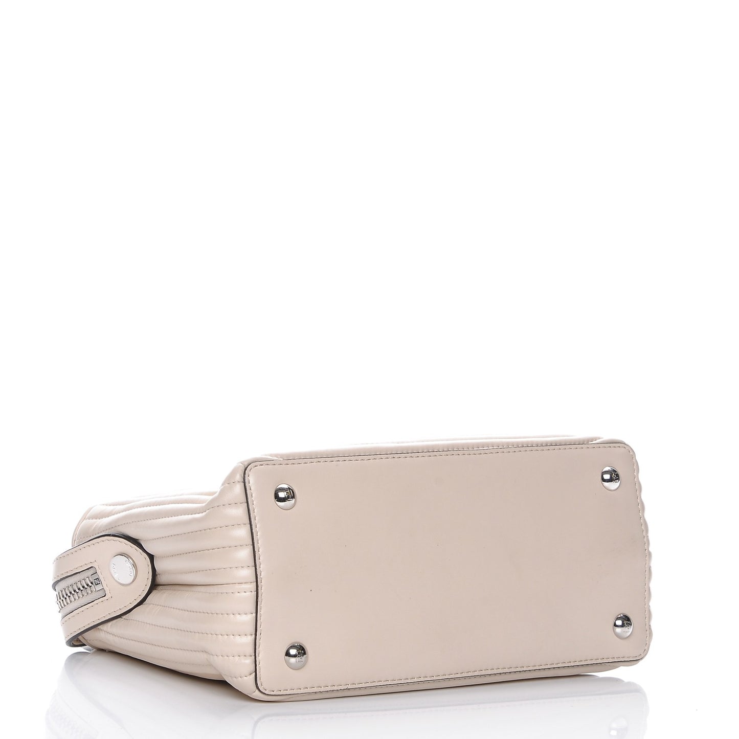 Shiny Nappa Trapuntata Small DotCom Click Chain Satchel Camelia