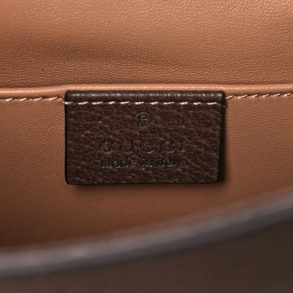 Gucci Monogram Jumbo GG Textured Dollar Calfskin Small Diana Tote Bag Camel Ebony New Acero 6 of 10