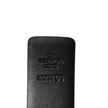 Valentino Garavani VALENTINO GARAVANI Glossy Calfskin VLogo Reversible 30mm Belt 85 34 Saddle Brown Black 3 of 6