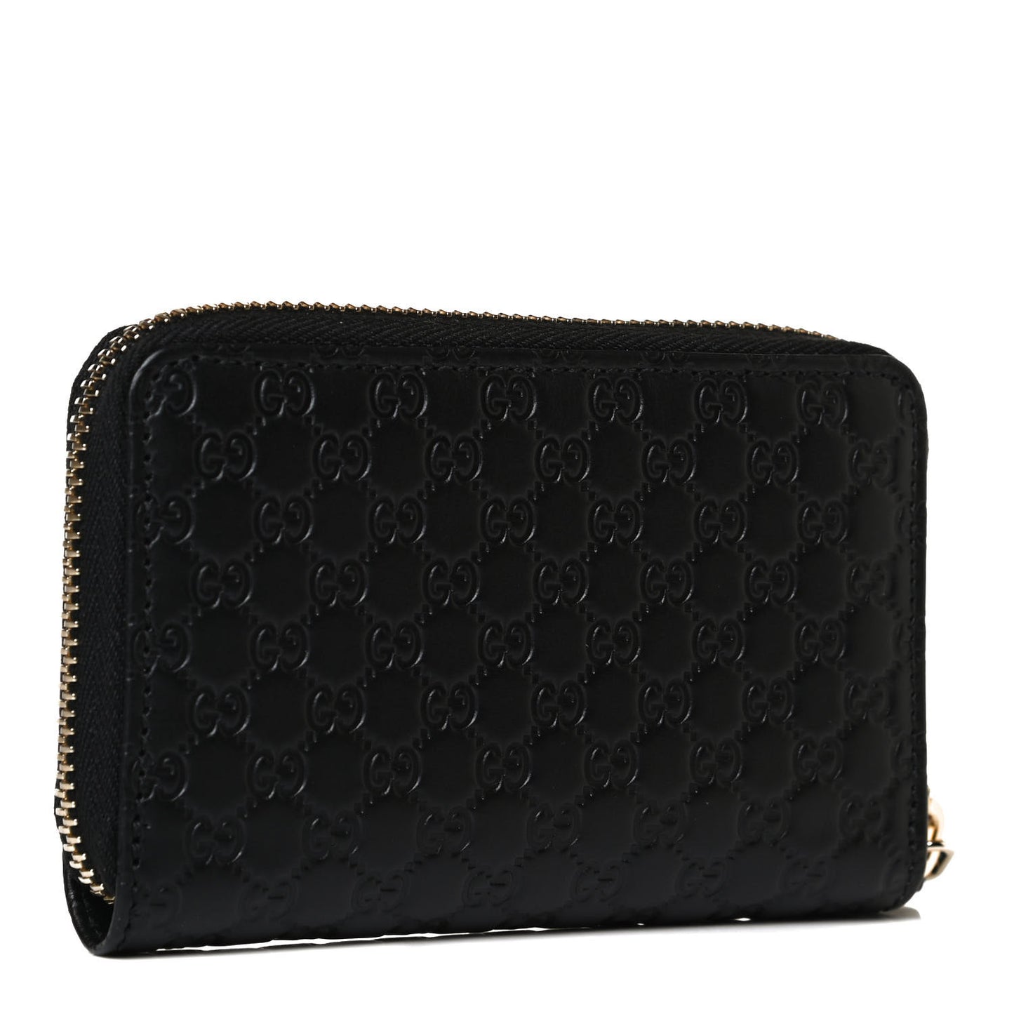Microguccissima Zip Around Card Case Black