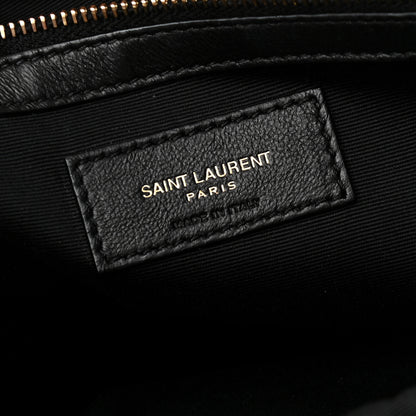 Saint Laurent Calfskin Linen Two Tone Cabas Tote Beige 6 of 10