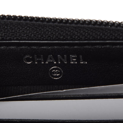 Chanel Caviar Quilted Small Boy Zip Around Wallet Black 6 of 9