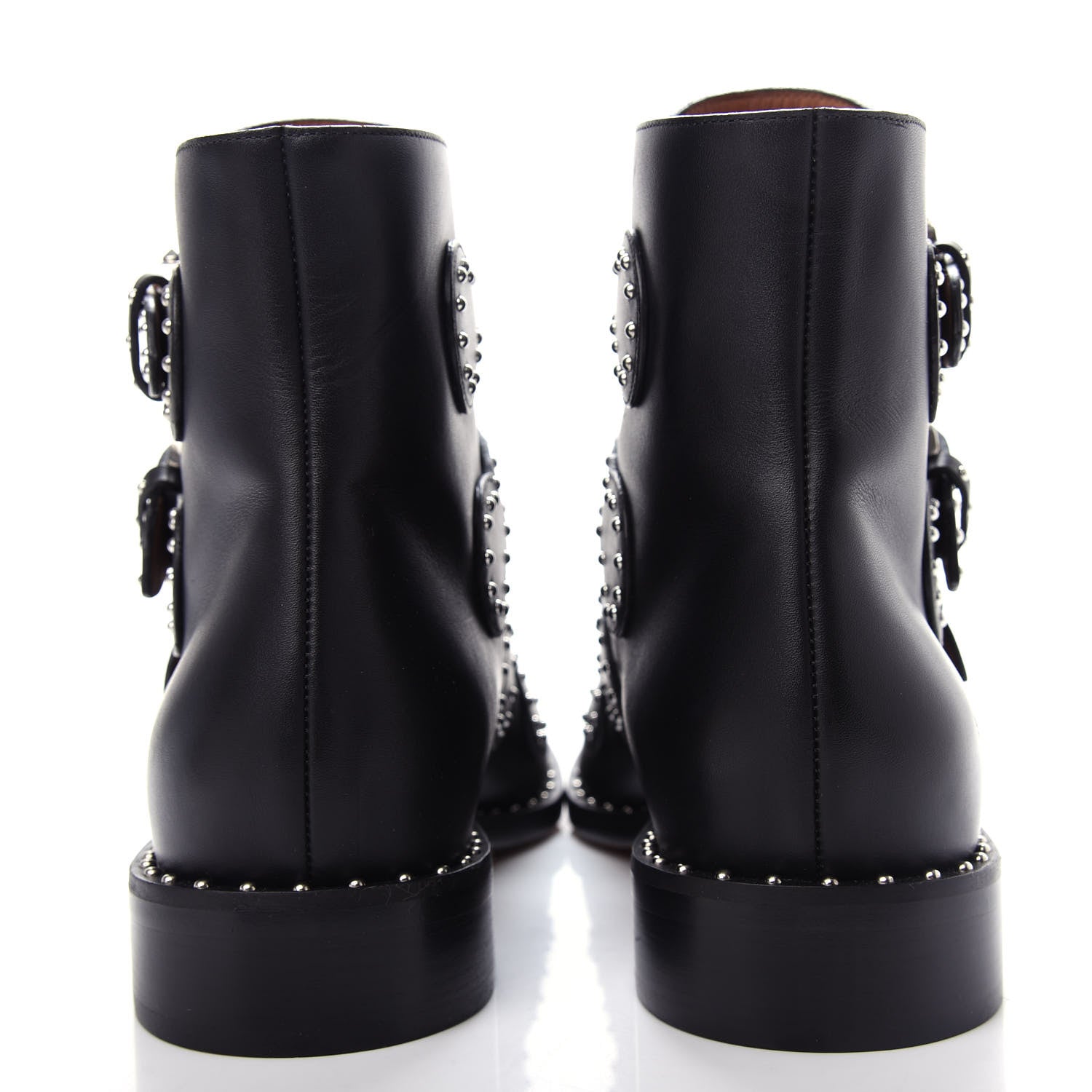 Givenchy Calfskin Studded Prue Buckle Bootie 38 Black 7 of 12