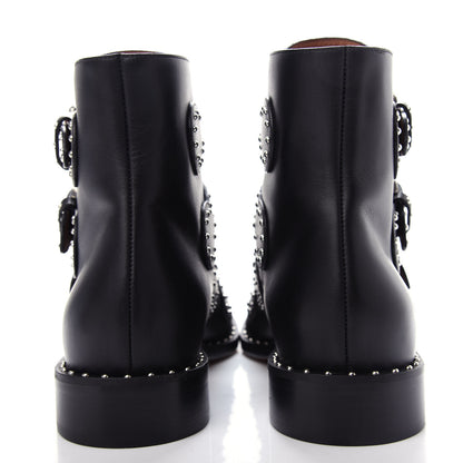 Givenchy Calfskin Studded Prue Buckle Bootie 38 Black 7 of 12