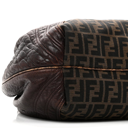 Fendi Zucca Nappa Nuvolata Vitello Tortuga Spy Tobacco Moro 9 of 10