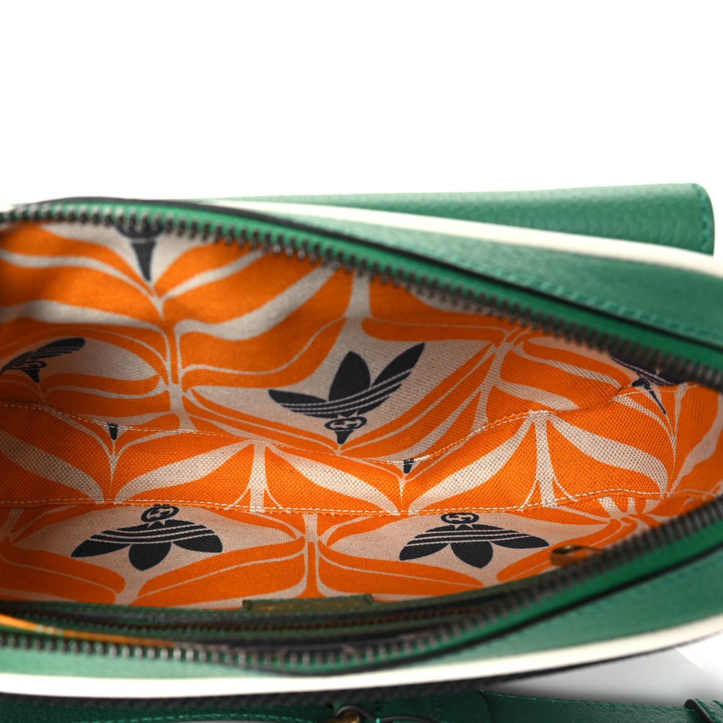 X ADIDAS Textured Dollar Calfskin Belt Bag Green