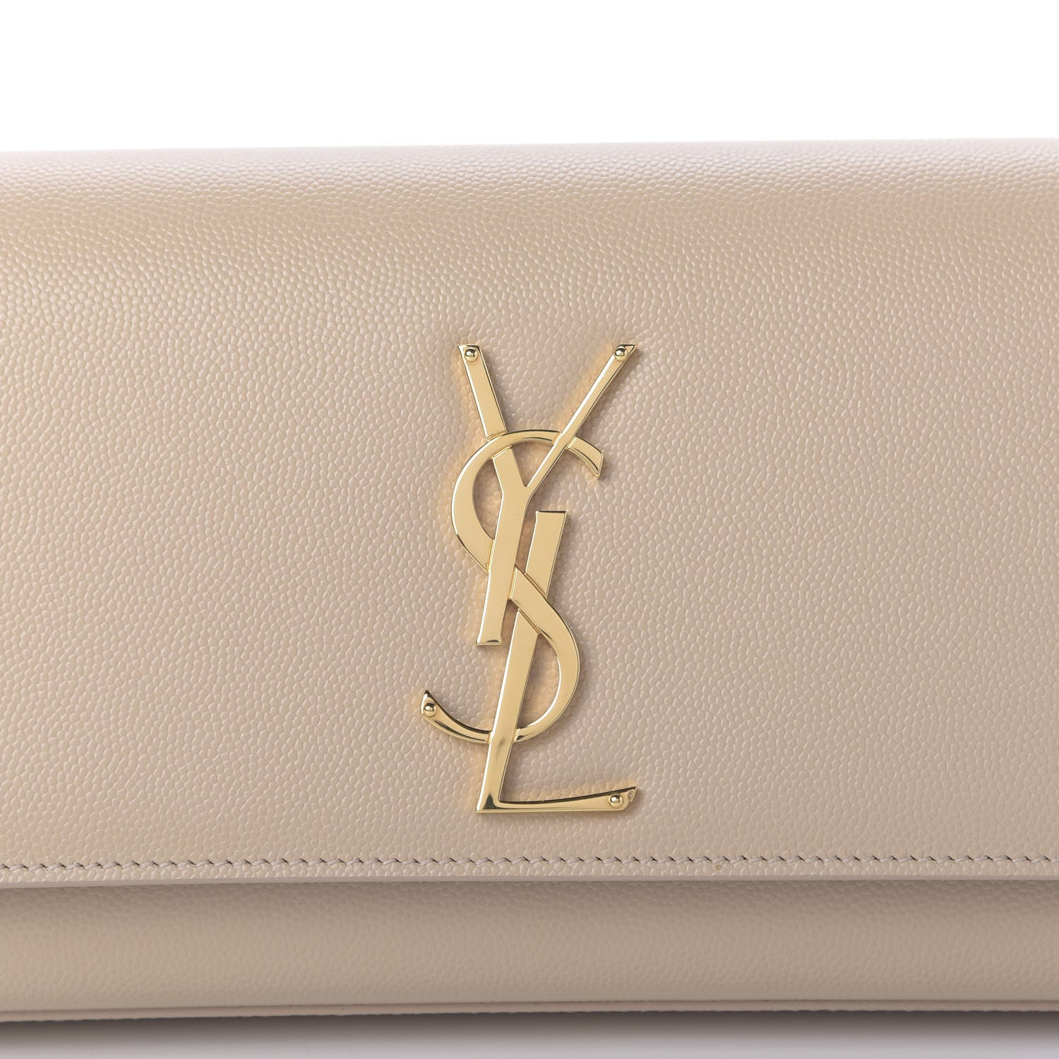 Saint Laurent Grain De Poudre Classic Monogram Cassandre Clutch Nude Powder 10 of 10