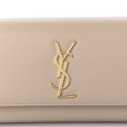 Saint Laurent Grain De Poudre Classic Monogram Cassandre Clutch Nude Powder 10 of 10