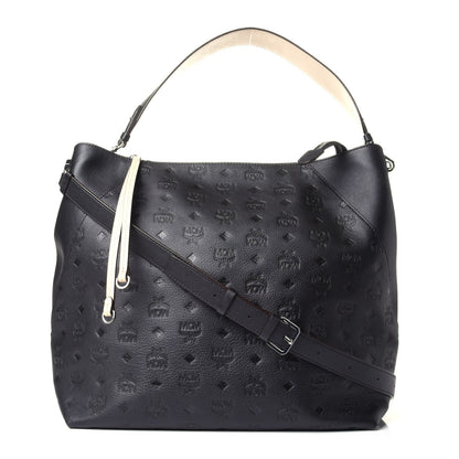 MCM Calfskin Ottomar Monogram Large Klara Hobo Black 1 of 9