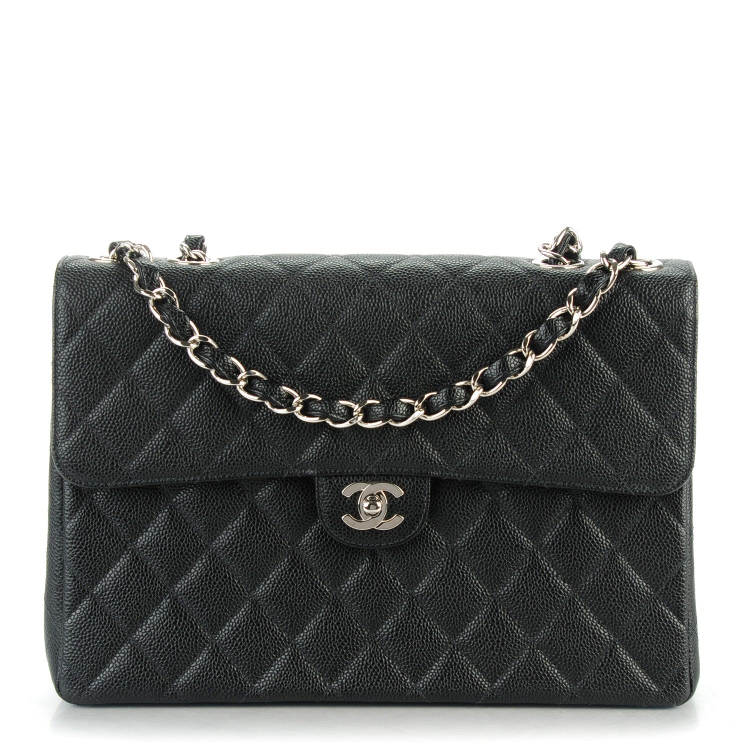 Chanel Caviar Jumbo Single Flap Black 1 of 7