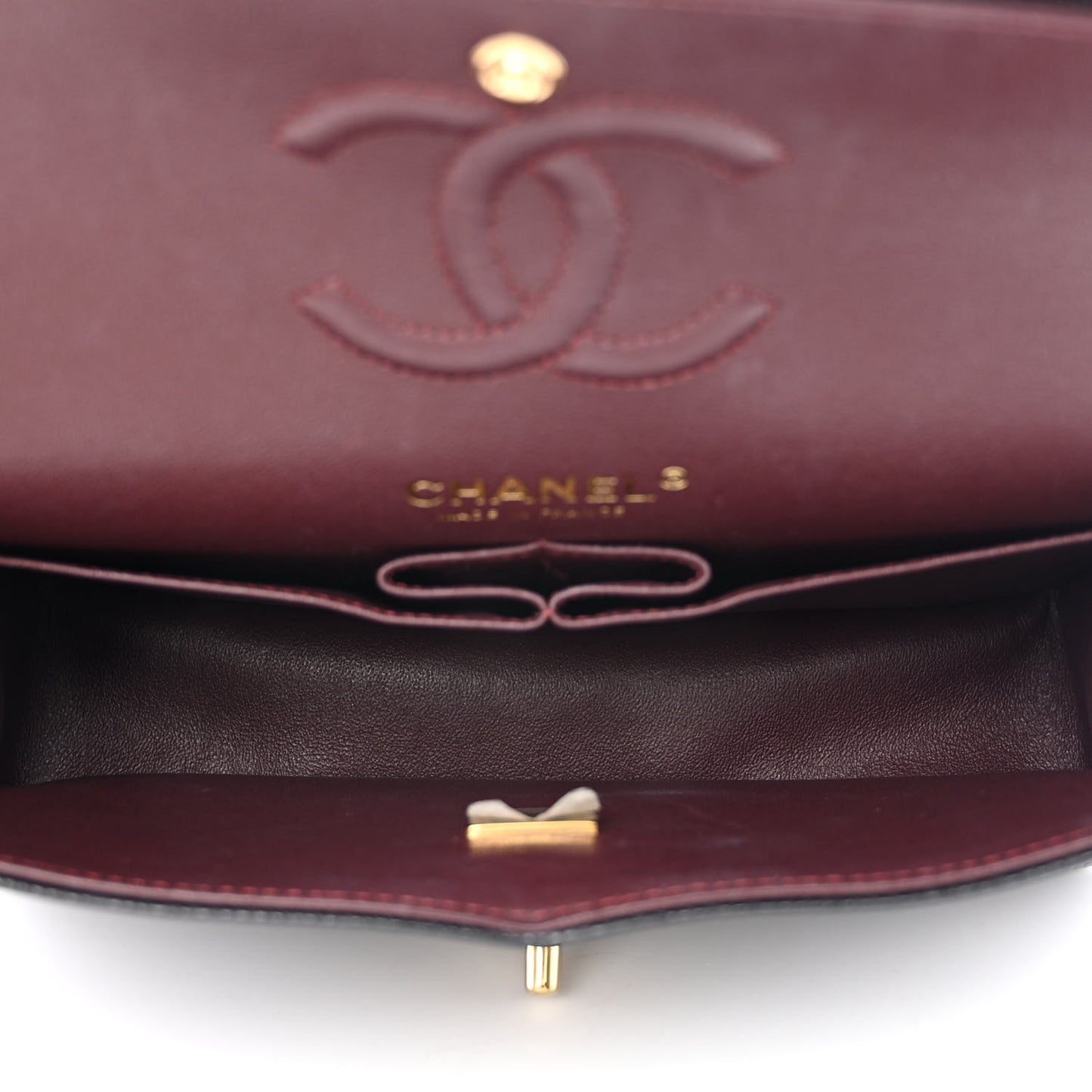 Caviar Quilted Small Double Flap Black