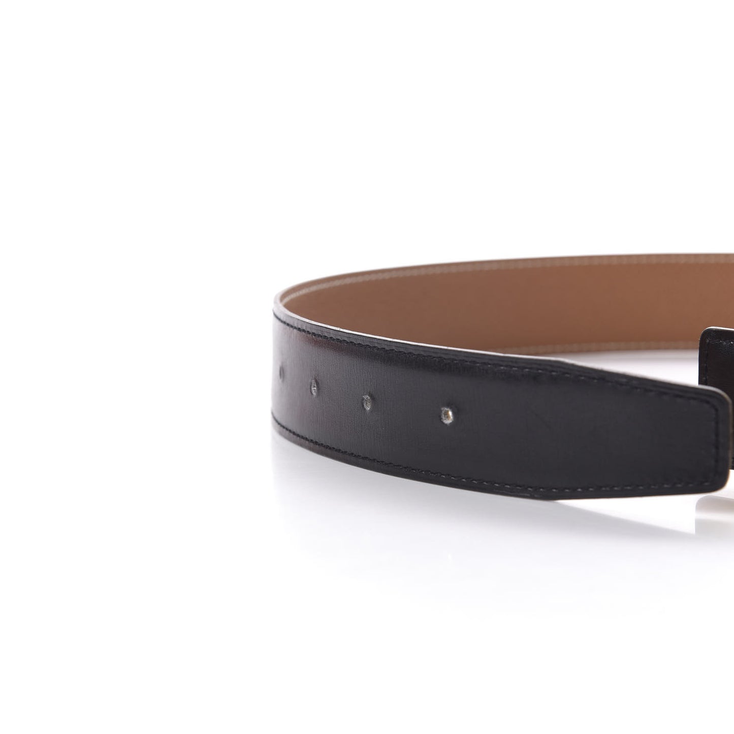Box Courchevel 32mm H Belt 75 Black Gold
