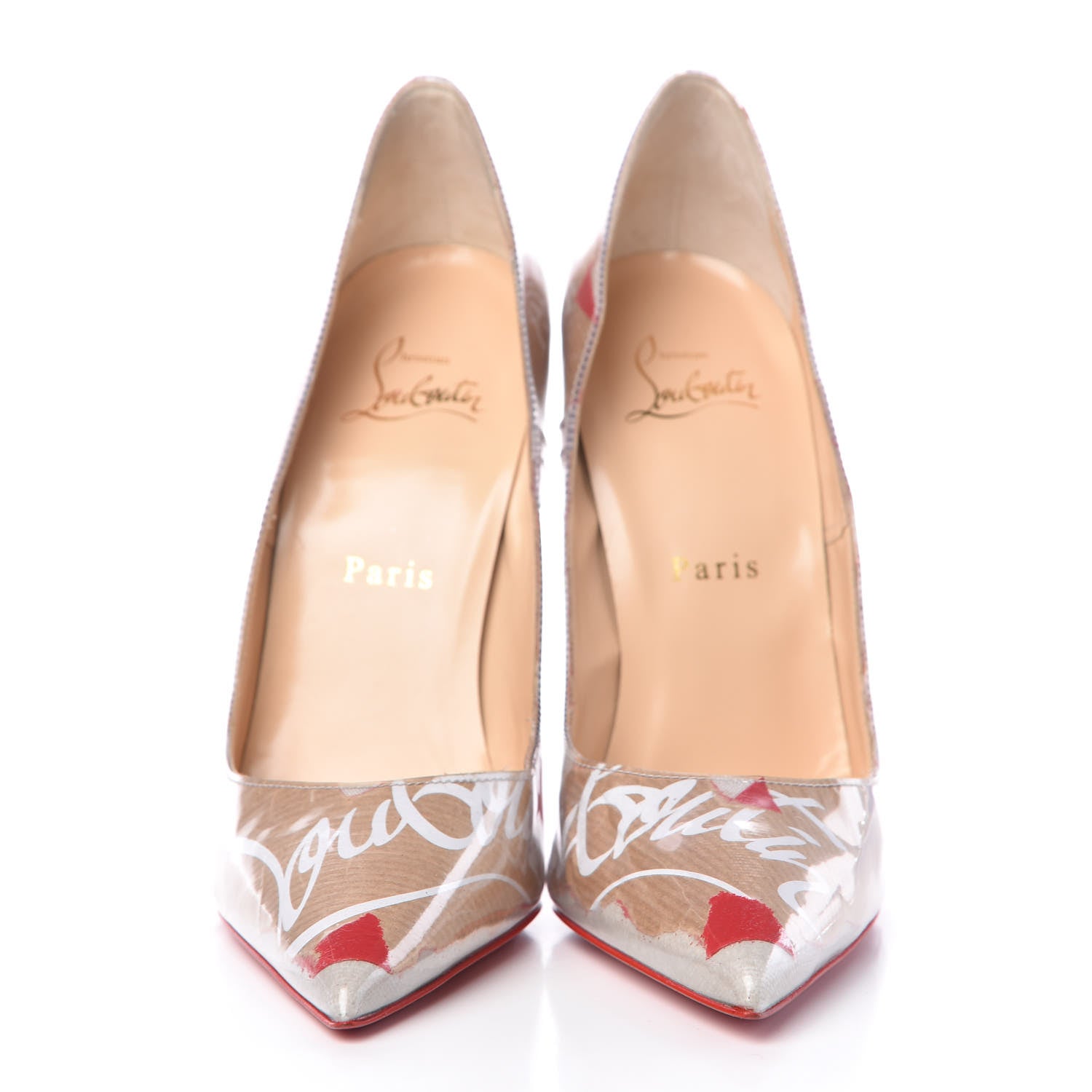 Christian Louboutin PVC Loubi Print So Kate 120 Pumps 38 Kraft 2 of 7