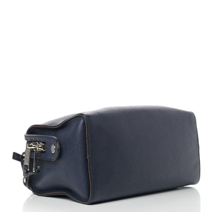 Fendi Cuoio Romano Selleria Lei Boston Tote Night Blue 3 of 11