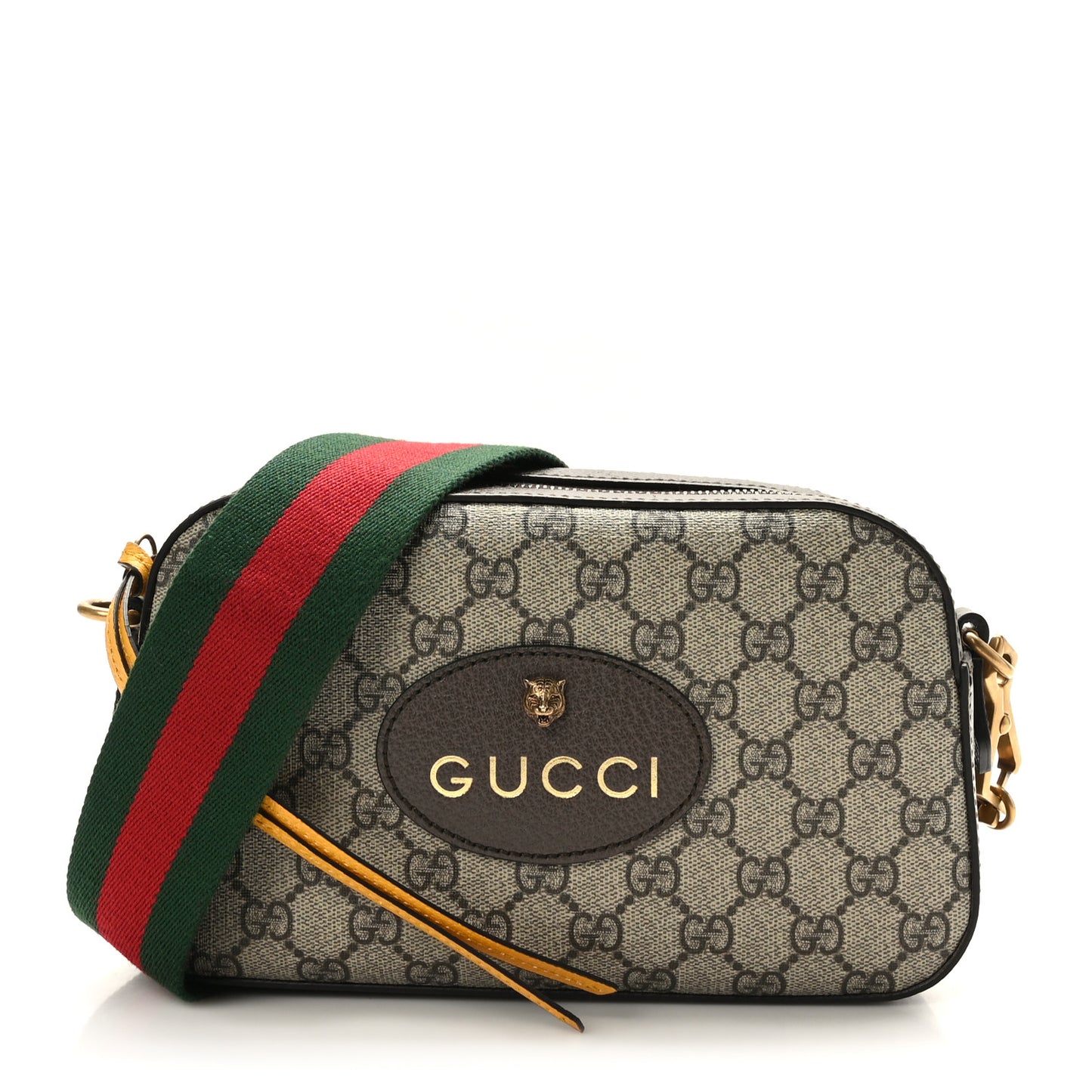 GG Supreme Monogram Web Neo Vintage Shoulder Bag Beige New Acero Crop