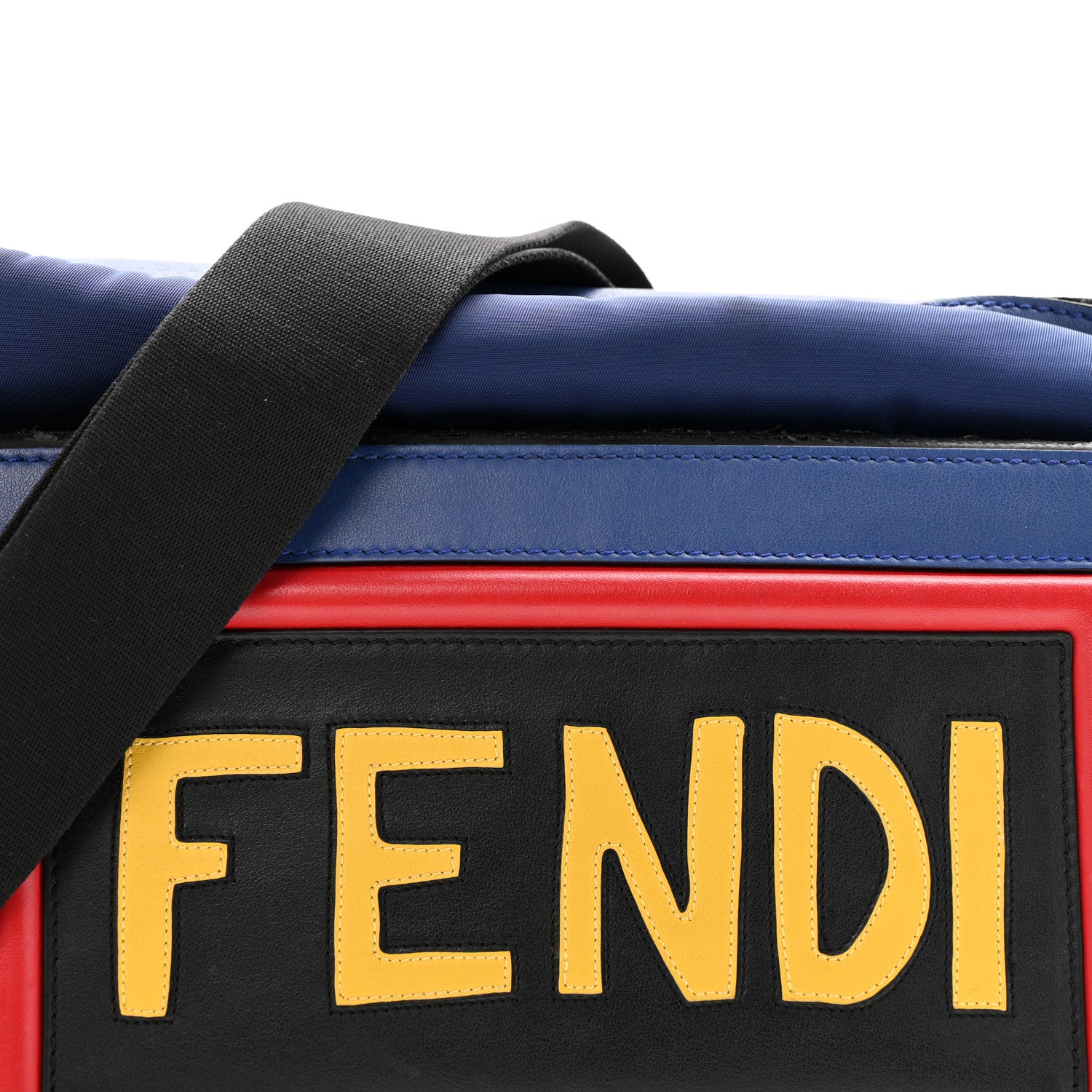 Fendi Nylon Vitello Century Vocabulary Camera Bag Blue Cobalto Blue Neon Sunflower 9 of 15