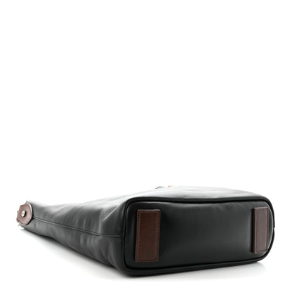 Saint Laurent Calfskin Ring Tote Black Brown 4 of 11