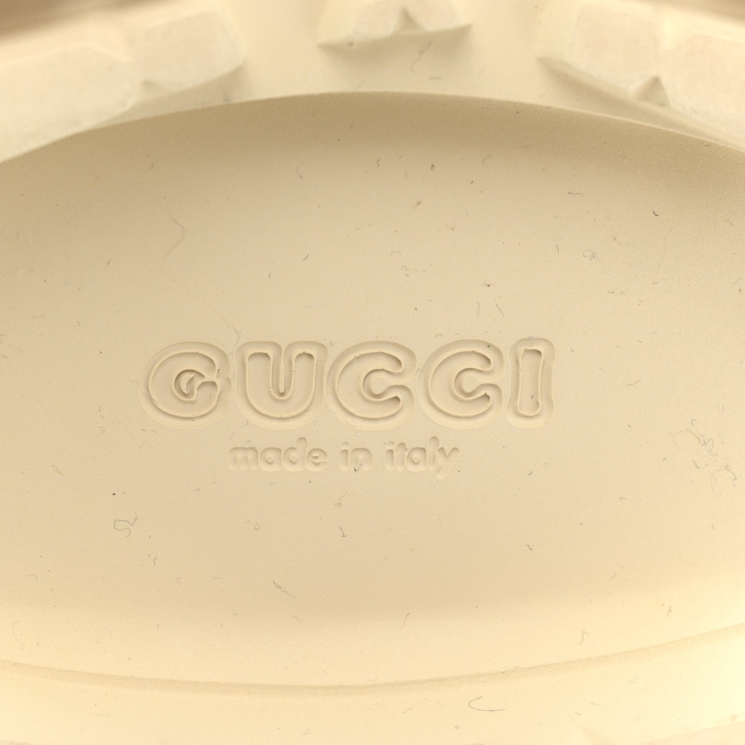 Gucci Rubber GG Monogram Perforated Elea Platform 55mm Lug Sole Sandals 39 Mystic White 6 of 16