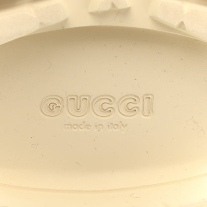 Gucci Rubber GG Monogram Perforated Elea Platform 55mm Lug Sole Sandals 39 Mystic White 6 of 16