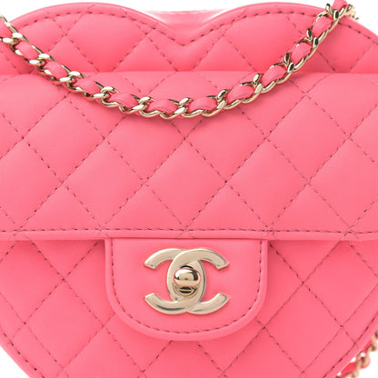 Chanel Lambskin Quilted CC In Love Heart Bag Pink 8 of 13
