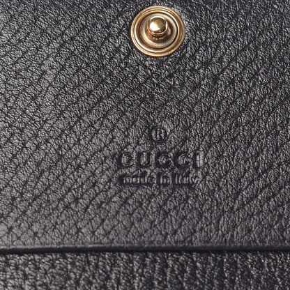 Gucci Calfskin Crystal Double G Card Case Black 6 of 7