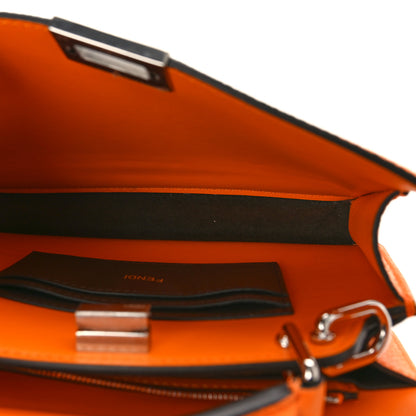 Fendi Cuoio Romano Vitello Cover Bi-Color Peekaboo I See U X Cross Satchel Orange 5 of 8
