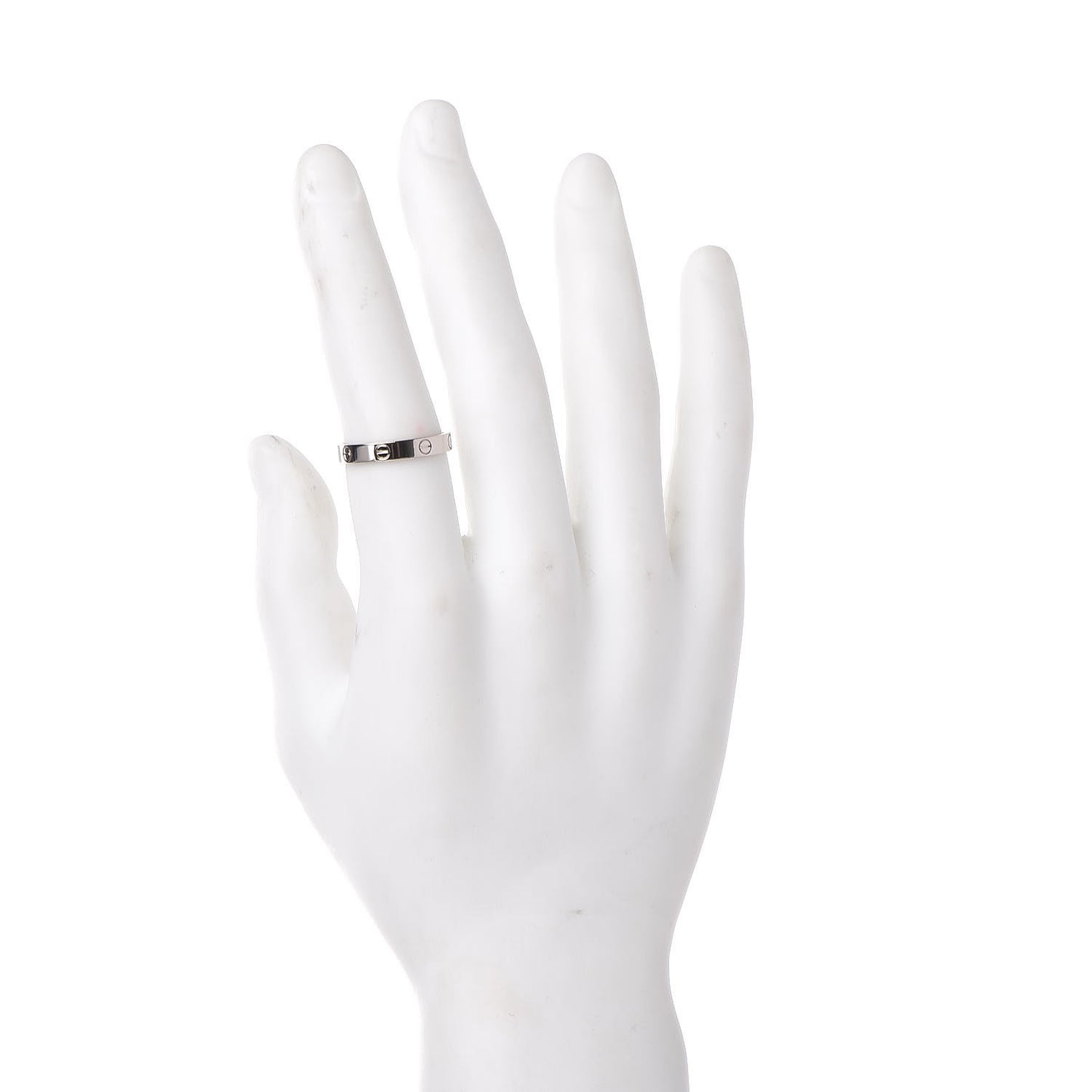18K White Gold 3.5mm LOVE Wedding Band Ring 61 9.5
