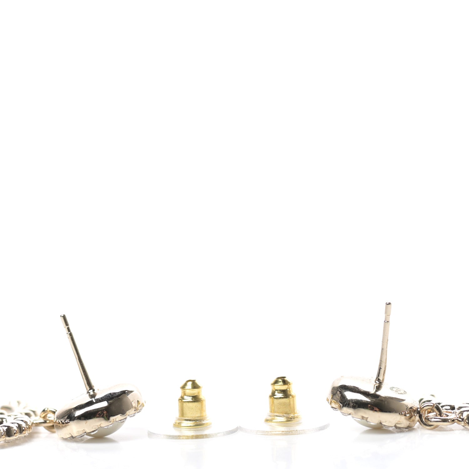 Chanel Crystal Pearl Bow-tiful CC Drop Earrings Gold 3 of 4