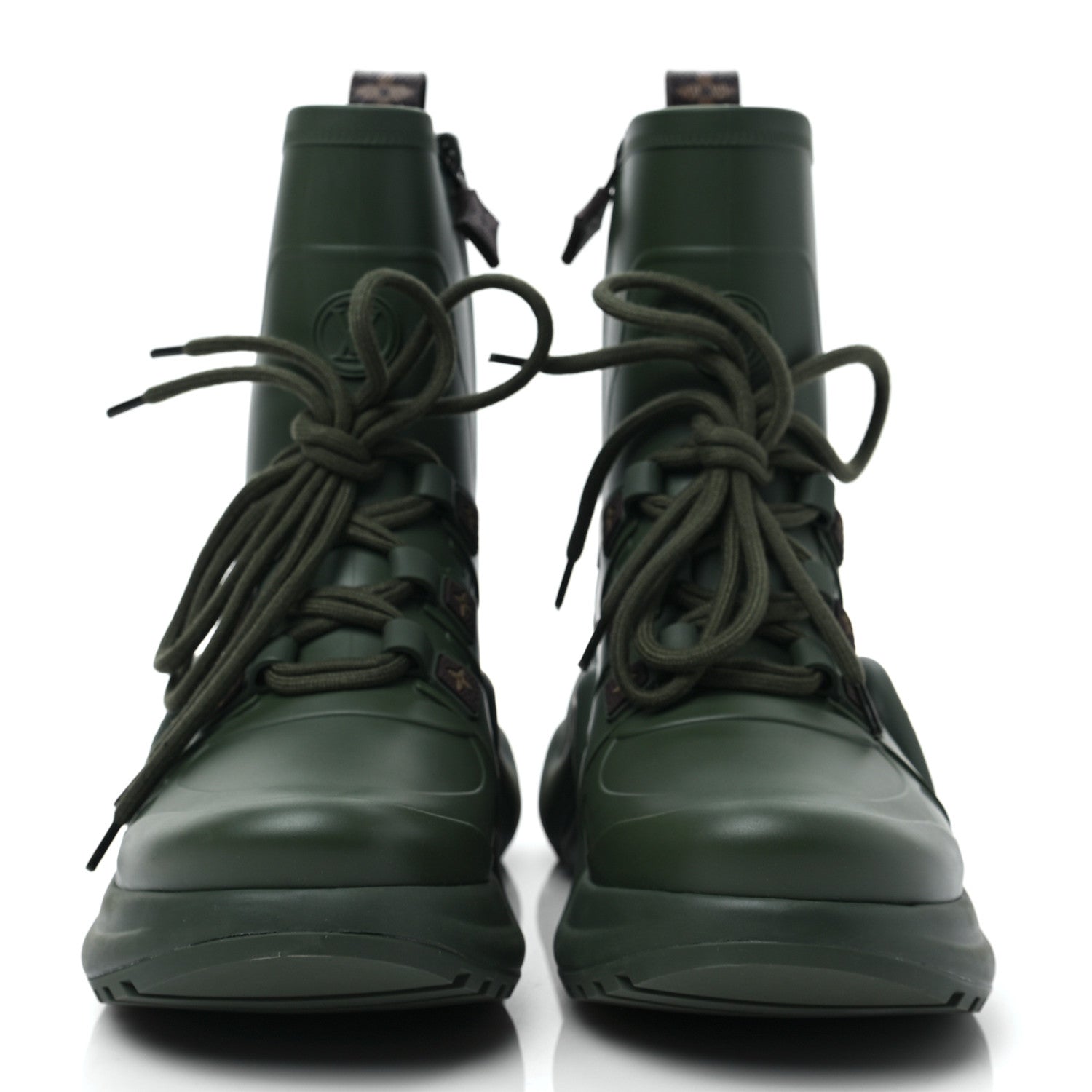 Louis Vuitton Mat Rubber Monogram LV Archlight Sneaker Boots 38 Kaki 2 of 6