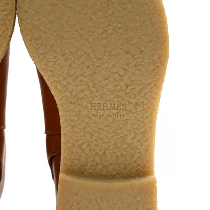 Hermes Heritage Calfskin Follow Ankle Boots 39 Naturel 6 of 9