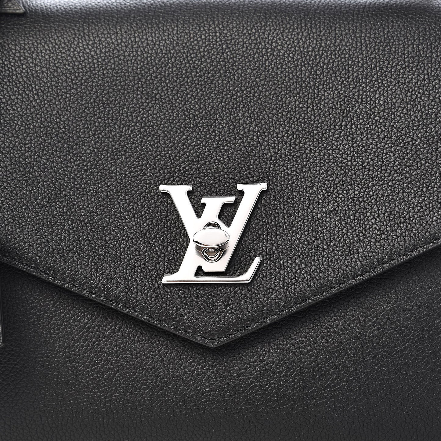 Soft Calfskin My Lockme Top Handle Black