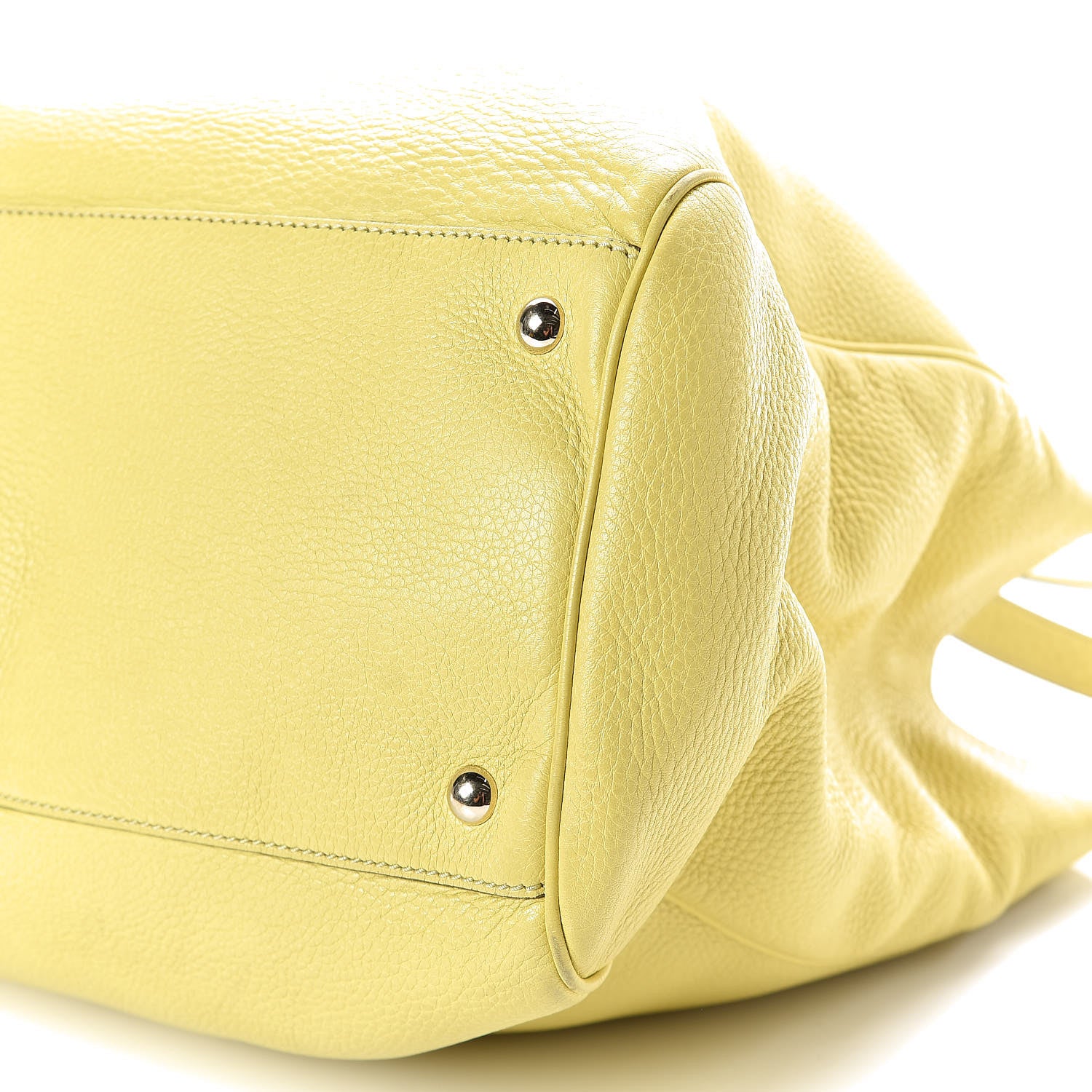 Gucci Pebbled Calfskin Large Bamboo Shopper Tote Citrus 11 of 19