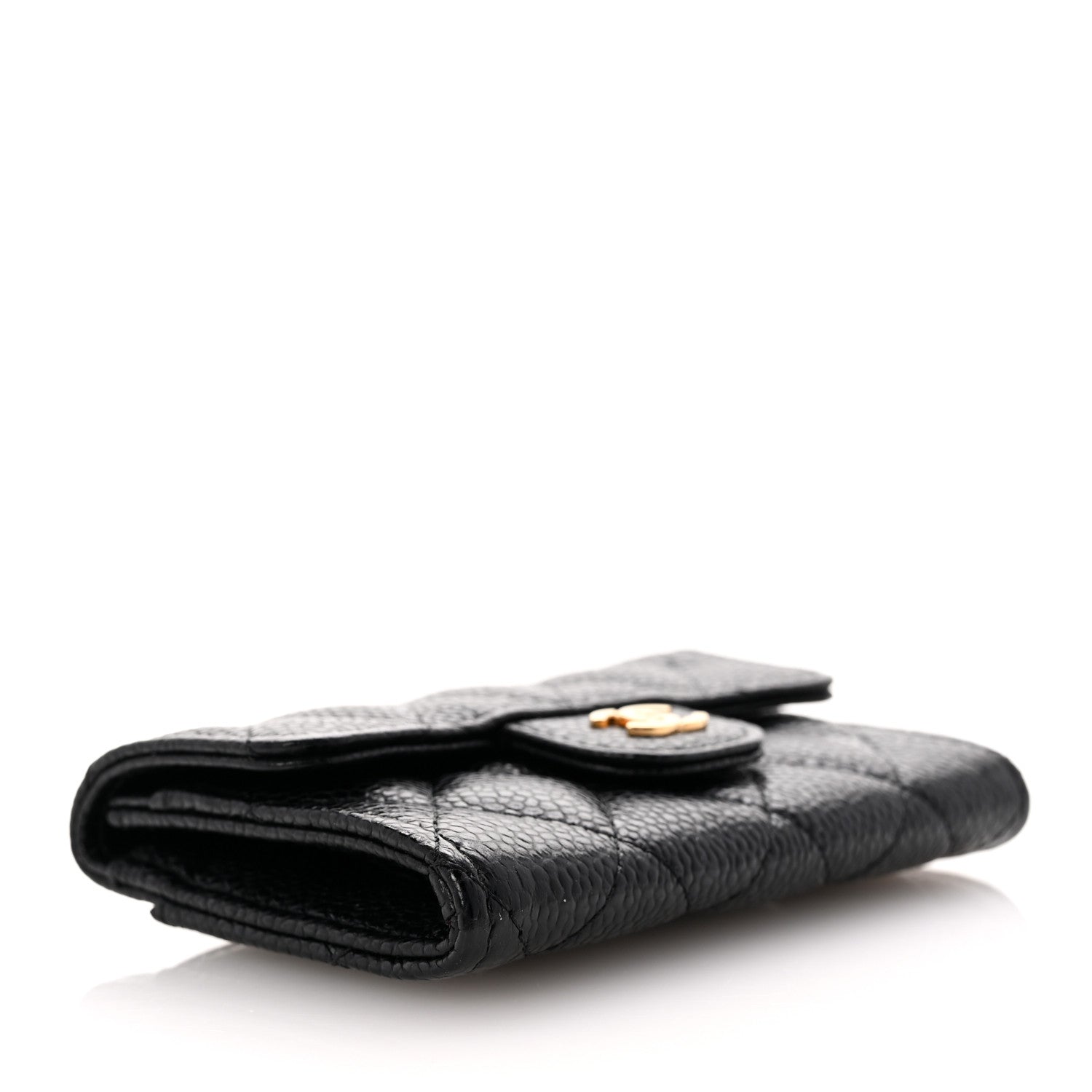 Chanel Caviar Quilted Flap Card Holder Wallet Black 4 of 9