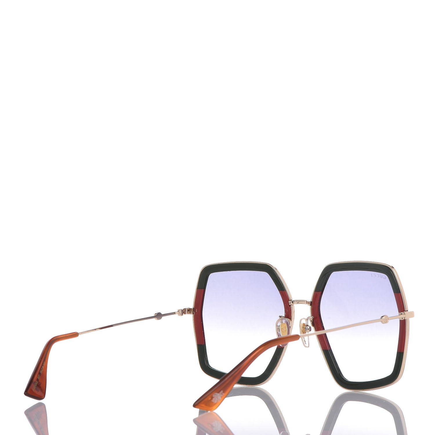 Gucci Square Frame Web GG0106S Sunglasses Tortoise 4 of 8