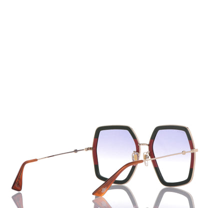 Gucci Square Frame Web GG0106S Sunglasses Tortoise 4 of 8
