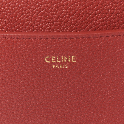 Celine Soft Grained Calfskin Sangle Bucket Bag Red 7 of 8