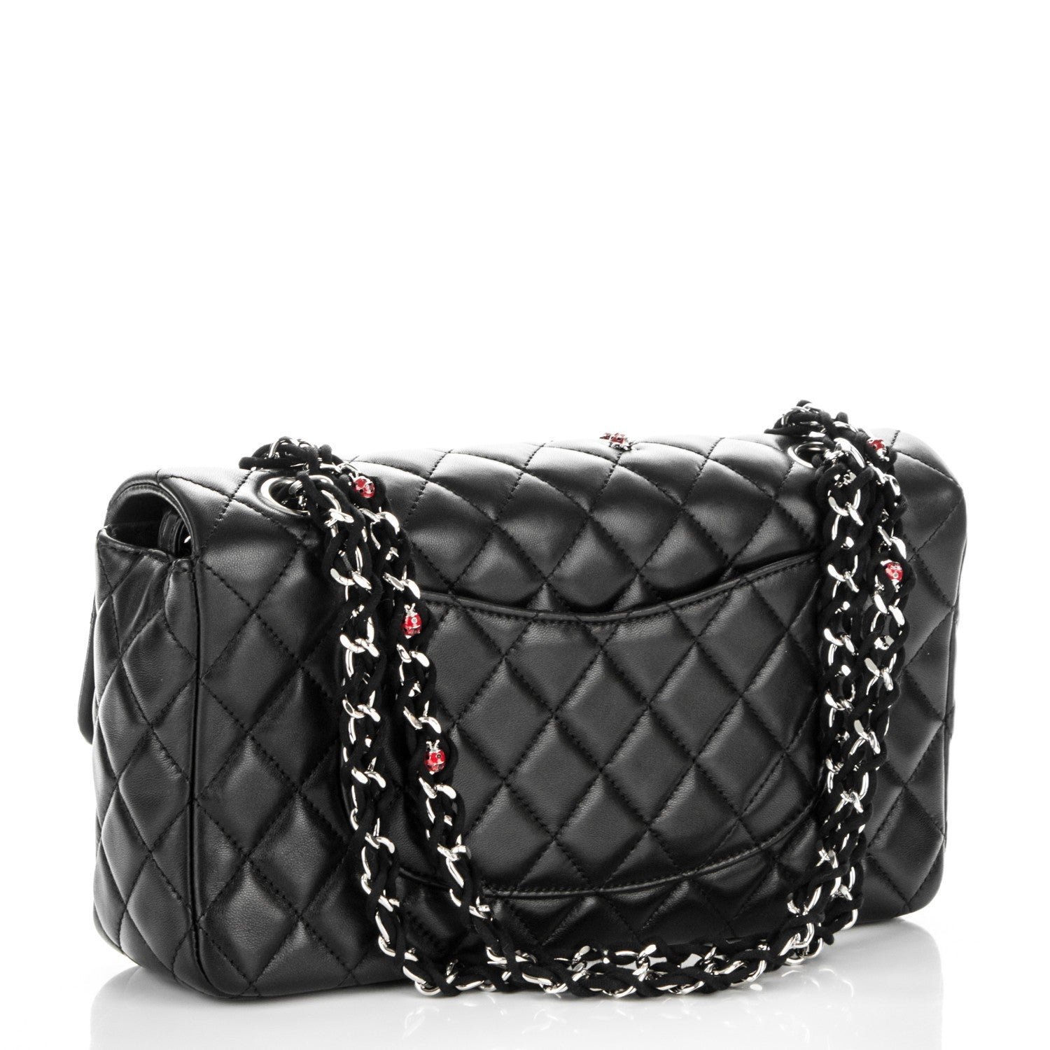 Chanel Lambskin Quilted Medium Ladybug Flap Black 3 of 7