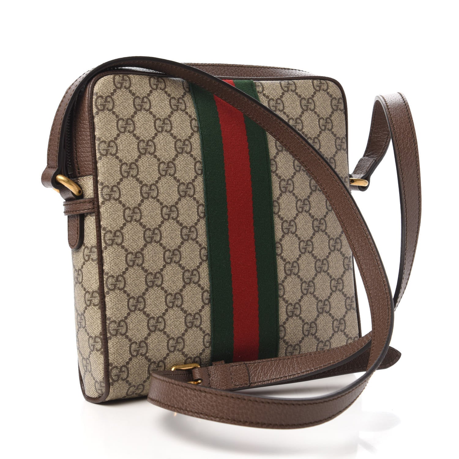 Gucci GG Supreme Monogram Web Small Ophidia Messenger Bag Brown 3 of 11