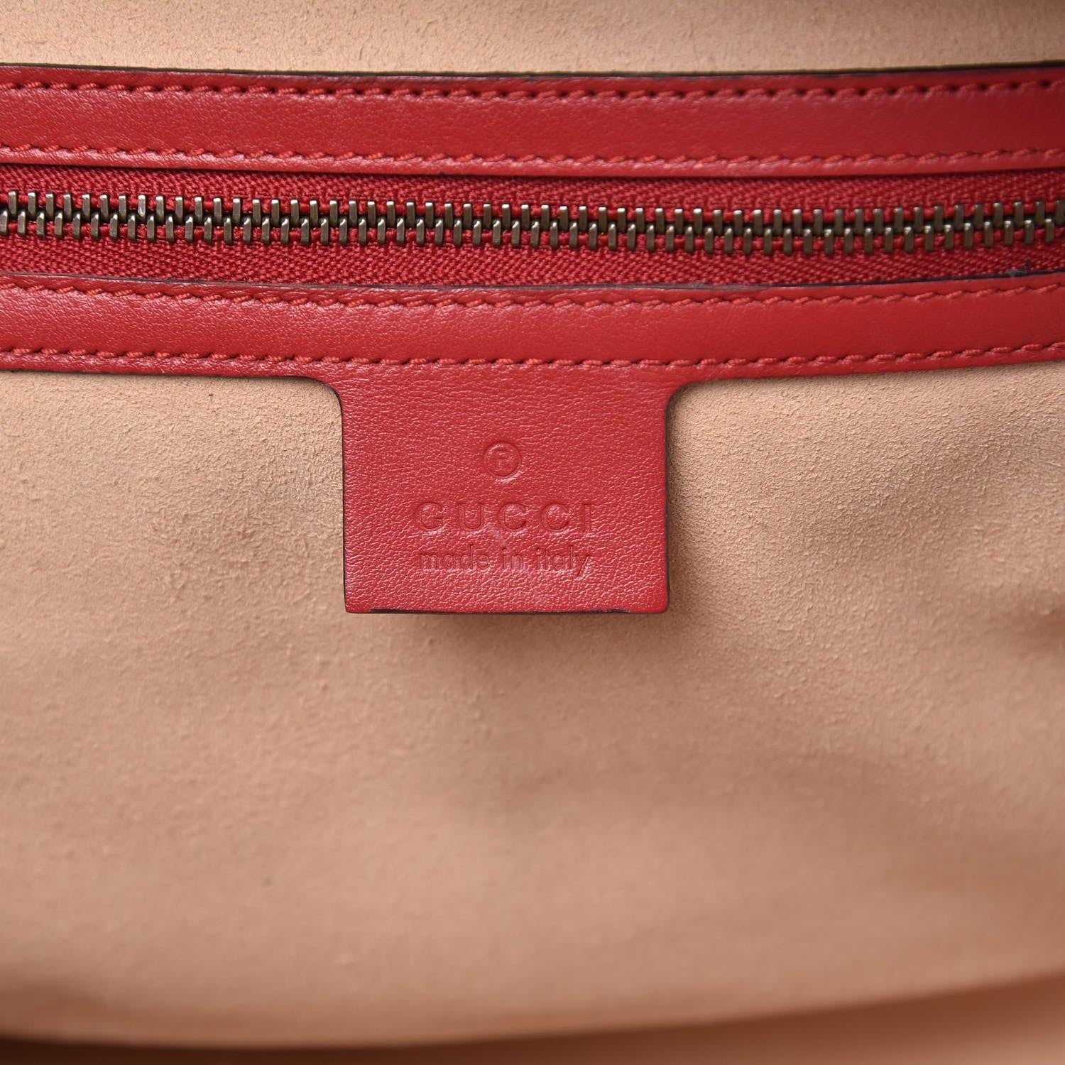 Gucci Calfskin Matelasse Sylvie Web Small GG Marmont Top Handle Shoulder Bag Hibiscus Red 6 of 8